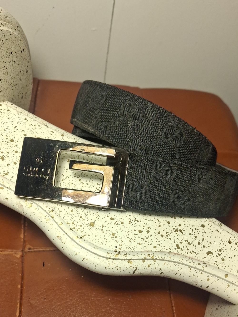 Gucci Black Fabric Belt